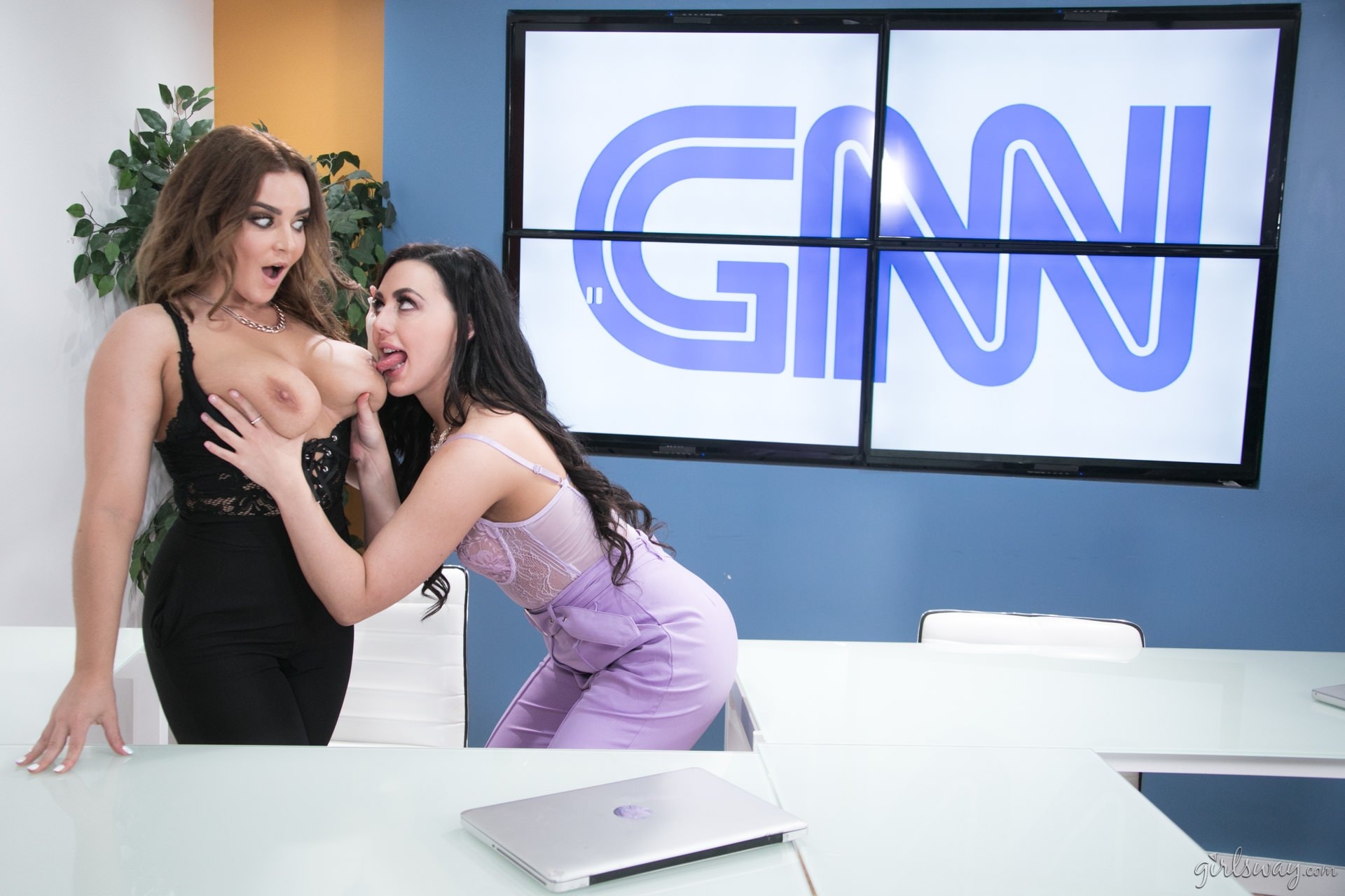 Whitney Wright. in Girlsway (Lesbian News Anchors). 